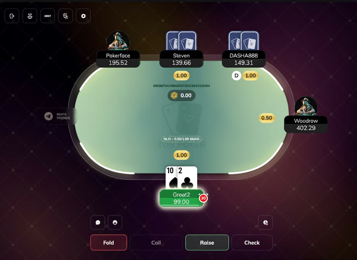 Solana Poker desktop table